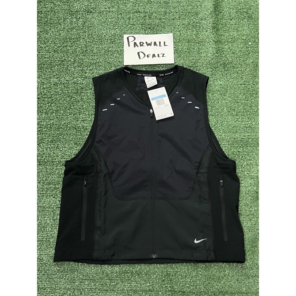Nike Run Dri-FIT ADV Black Running Utility Gilet Vest Men's Medium HV2006-010